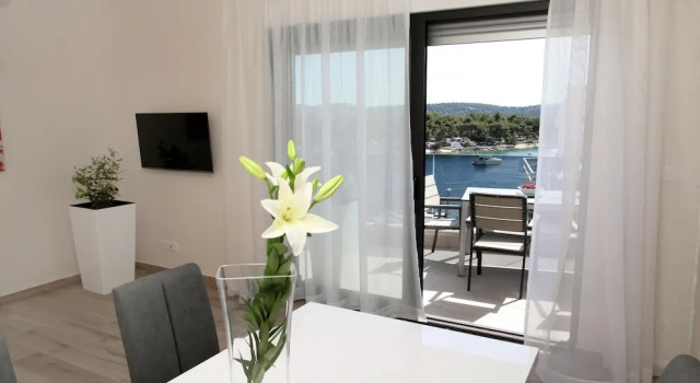 Апартаменты с балконом и с видом на море Apartments Villa Aquamarie