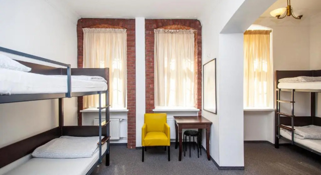 Кровать в общем номере Hostel Wratislavia