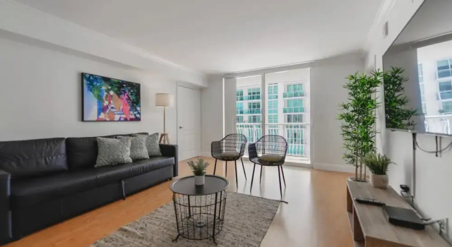 Номер Luxury с 2 комнатами с балконом и с видом на город Well-Appointed Condos in Brickell