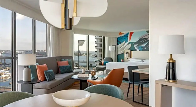 Двухместный полулюкс с видом на Залив Бискейн Miami Marriott Biscayne Bay