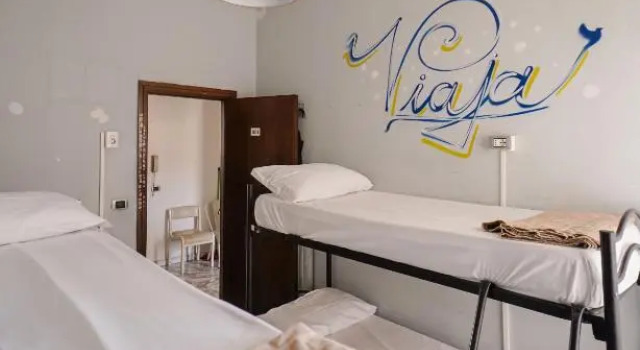 Кровать в общем номере Los Mochileros hostel