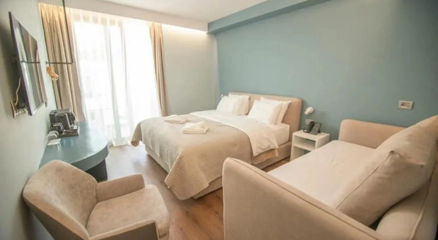 Двухместный номер Deluxe с балконом и с частичным видом на море Hotel Porta Ksamil