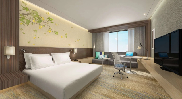 Люкс Deluxe c 1 комнатой Hilton Garden Inn Shiyan