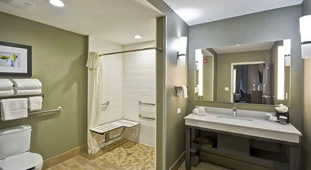 Люкс Mobility / Hearing Accessible Roll-In Shower c 1 комнатой Homewood Suites by Hilton Orlando Theme Parks