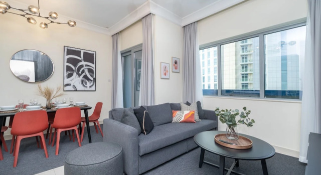 Апартаменты Standard Luxury Three Bedroom in Damac Maison Near Dubai Mall by Sojo Stay