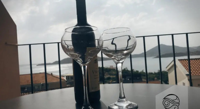 Двухместная студия с видом на море Apartments Villa Luka