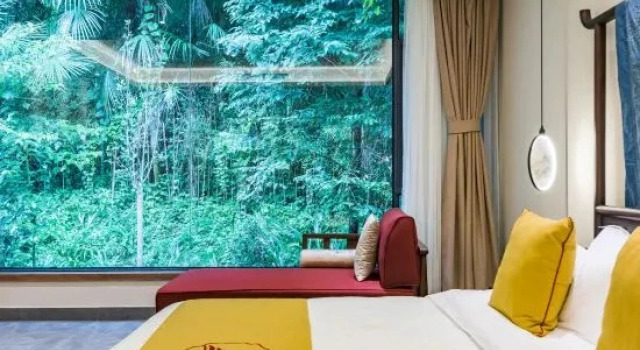Люкс Qingcheng Mountain Qizhiquexipan Hot Spring Homestay