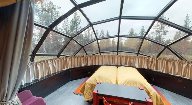 Иглу Luxury Kelo-Glass Kakslauttanen Arctic Resort - Igloos and Chalets