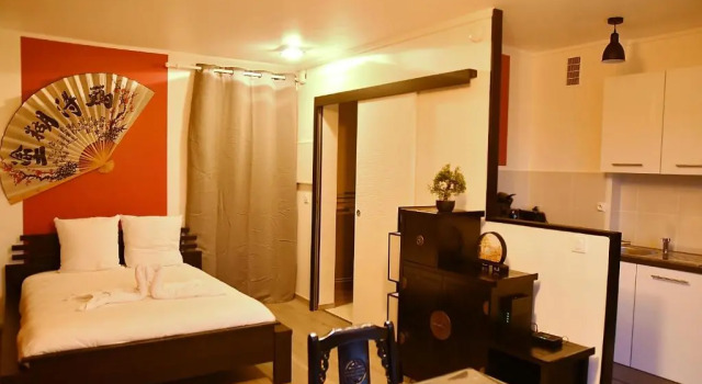 F1 entier Cosy style ASIATIQUE Montgeron, Proche Paris, Rezervasyon Daire Montgeron Ile de France