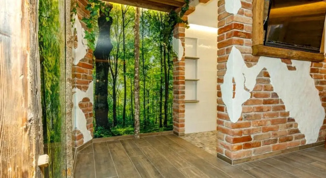 Шале Chalet unter weissblauem Himmel