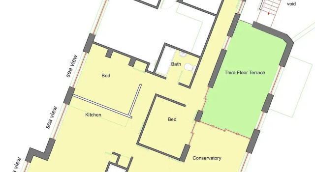 Двухместный люкс с 3 комнатами рядом с пляжем Granada Apartments Queens Mansions