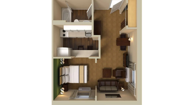 Двухместный номер Deluxe Extended Stay America Select Suites - Raleigh - RTP - 4610 Miami Blvd