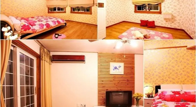 Кровать в общем номере Paradise Pension