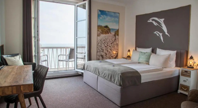 Двухместный номер Standard с балконом и с видом на море AKZENT Strandhotels Seestern, Delphin & Lachs