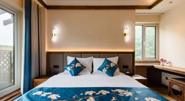 Двухместный люкс Floral Lux Hotel·Yu Homestay (Dalian Hongqigu Branch)