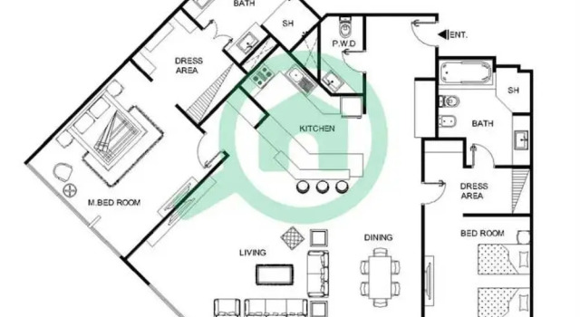 Апартаменты 2 Bedroom With Beautiful Full Palm Waters Views