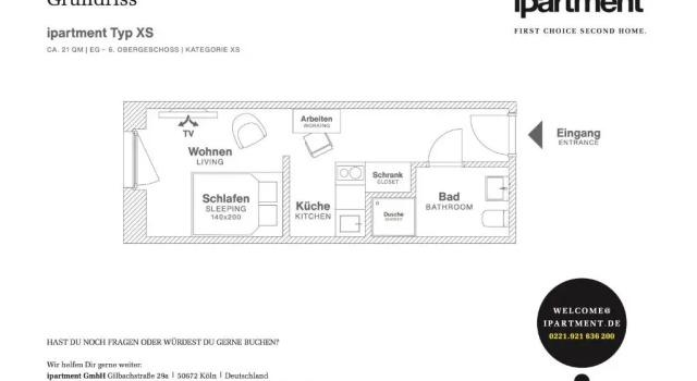 Студия ipartment Berlin Airport HOME by Best Western