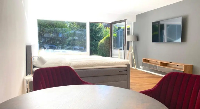 Студия Ferienwohnung am Schliersee - Mit eigenem Garten & Bergblick, perfekt zu zweit