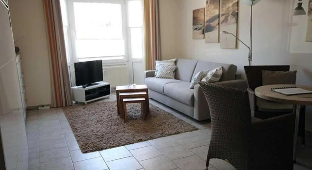 Апартаменты Ferienwohnung-40-in-der-Residenz-Meeresbrandung-mit-Strandkorb