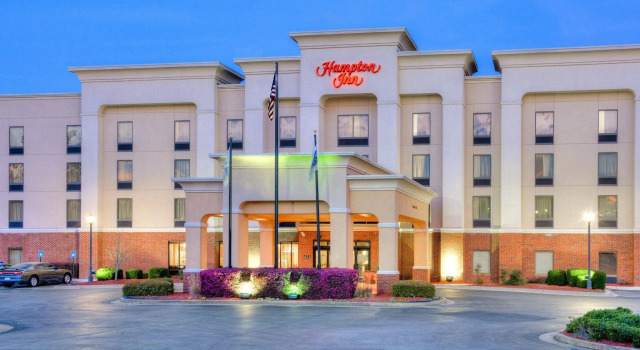Кровать в общем номере Hampton Inn Atlanta-Fairburn