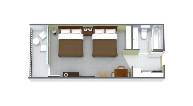 Четырёхместный номер Standard c 1 комнатой с красивым видом из окна Holiday Sands North "On the Boardwalk"