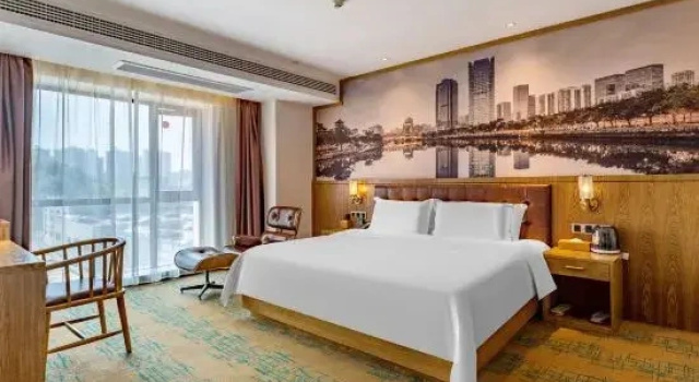 Двухместный люкс Business Yibin Lingang University City Exhibition center James Cafe Hotel