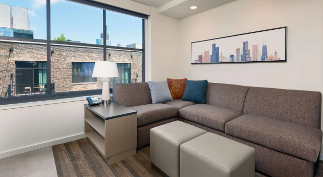 Двухместный люкс c 1 комнатой Hyatt House Chicago West Loop-Fulton Market