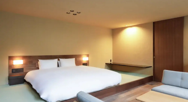 Двухместный номер № 203 Deluxe with Open-air Bath and Tatami Space с видом на сад Sowaka