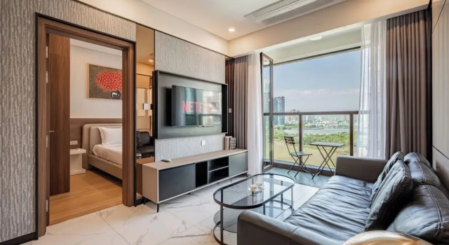 Клубный люкс Presidential с 2 комнатами с видом на город Metropole Thu Thiem Condo Apartment