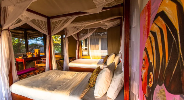 Familie Bungalow mit Gartenblick Karatu Tented Lodge
