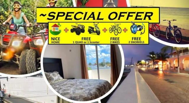 ツ S2BDepa+GRATIS(1Cuatri+Scooter+2BICIS+2Snorkels), Rezervovat Hotel San Miguel de Cozumel Quintana Roo