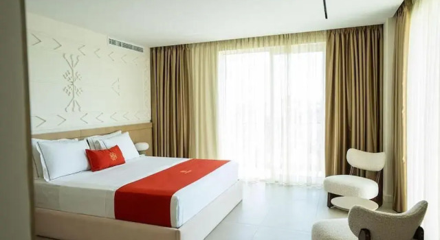 Двухместный номер Standard с балконом и с видом на море Hotel Skanderbeg