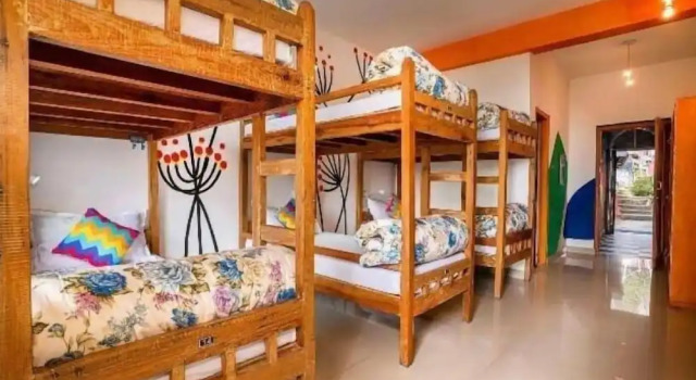 Кровать в общем номере Hostel Hikers World