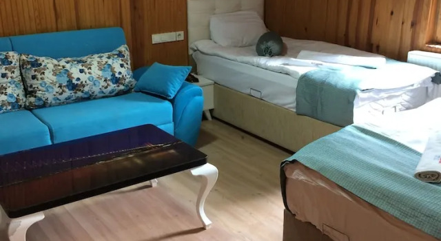 Четырёхместный номер Standard c 1 комнатой с балконом и с видом на горы Elit Uzungöl Otel