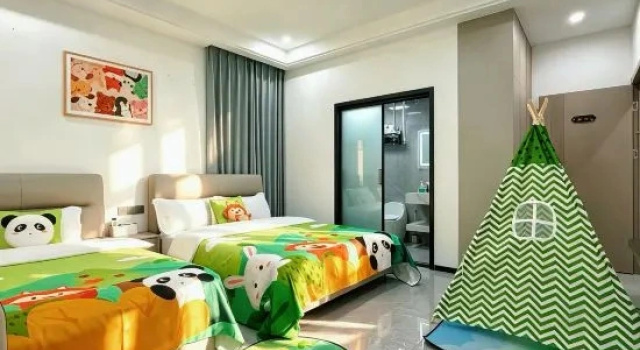 Кровать в общем номере Pingtan Sea Dream Inn