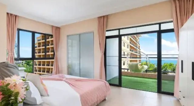 Люкс с 2 комнатами с видом на море Sanya Yunju Seaview Apartment