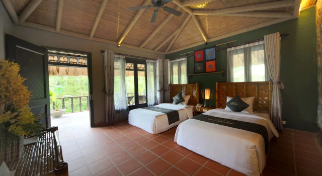 Номер Deluxe с балконом и с видом на горы Mai Chau Ecolodge