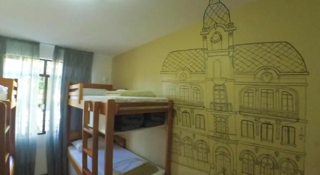 Кровать в общем номере Jardim Botânico House