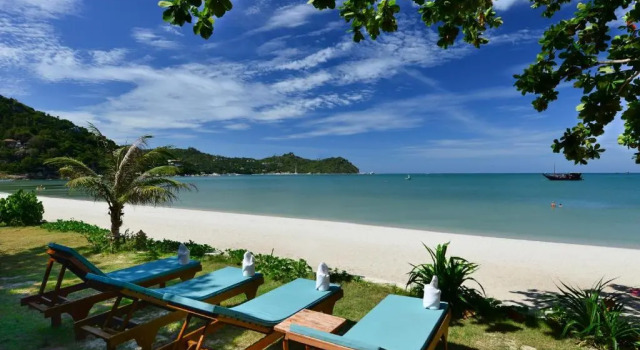 Вилла с 2 комнатами рядом с пляжем PingChan Koh Phangan Beachfront Resort
