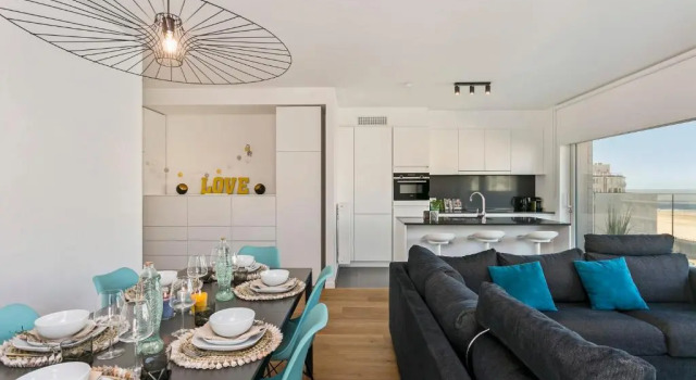 Апартаменты Luxurious new apartment at 100 meters from beach with stunning Sea- and Ostend-view
