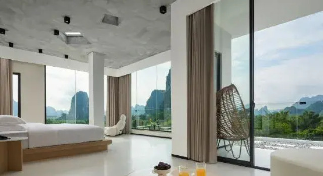 Люкс с балконом и с видом на восход Yangshuo Yu'an Homestay (Yulong River Ten Mile Gallery Store)