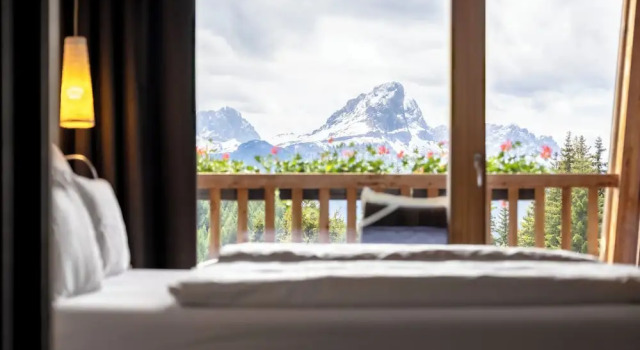 Двухместный номер Standard c 1 комнатой с балконом и с видом на горы Bio Alpine Hotel Gran Fodà