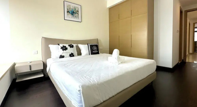 Номер Superior с 3 комнатами с балконом и с видом на город R&F Superior Homestay By Han Lin Sojourn