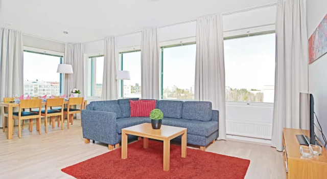 Апартаменты c 1 комнатой с балконом Forenom Serviced Apartments Tampere Pyynikki