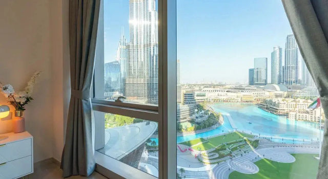 Full Burj Khalifa & Fountain View Show, Забронировать Апартаменты/квартира Апартаменты Эмирата Дубая, рядом с Дубай Молл, Апартаменты/квартира