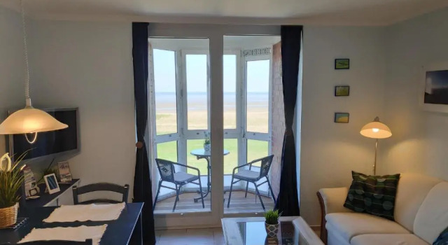 180° Panoramameerblick - Ferienwohnung Sandkorn, Забронировать Отель Заленбург Куксхафен, рядом с Открытый бассейн Заленбурга