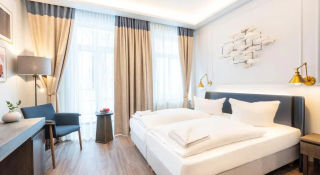 Двухместный номер Standard SEETELHOTEL Pommerscher Hof das Wellnesshotel im Herzen der Kaiserbäder mit direktem Zugang zur Wellnessoase Shehrazade