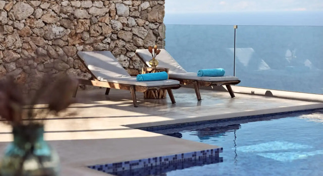 Akron Luxury Suites, Забронировать Вилла Отели периферии Ионических островов с бассейном, Бассейн