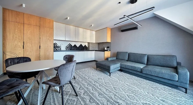 Двухместные апартаменты Deluxe с балконом и с видом на горы Tatra Square Apartments