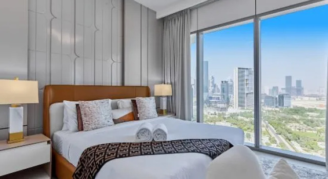 bnbme | Downtown Views II T1 | 3BR + Maid Room, Забронировать Отель Отели Эмирата Дубая 3 звезды, рядом с Дубайский аквариум, 3*